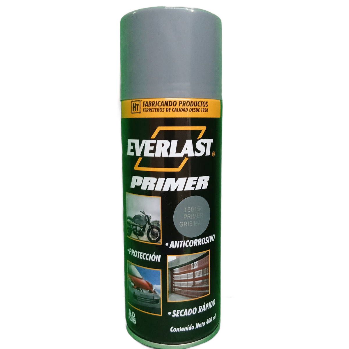 Primer en aerosol Everlast Hecort, 400 ml — Gris mate
