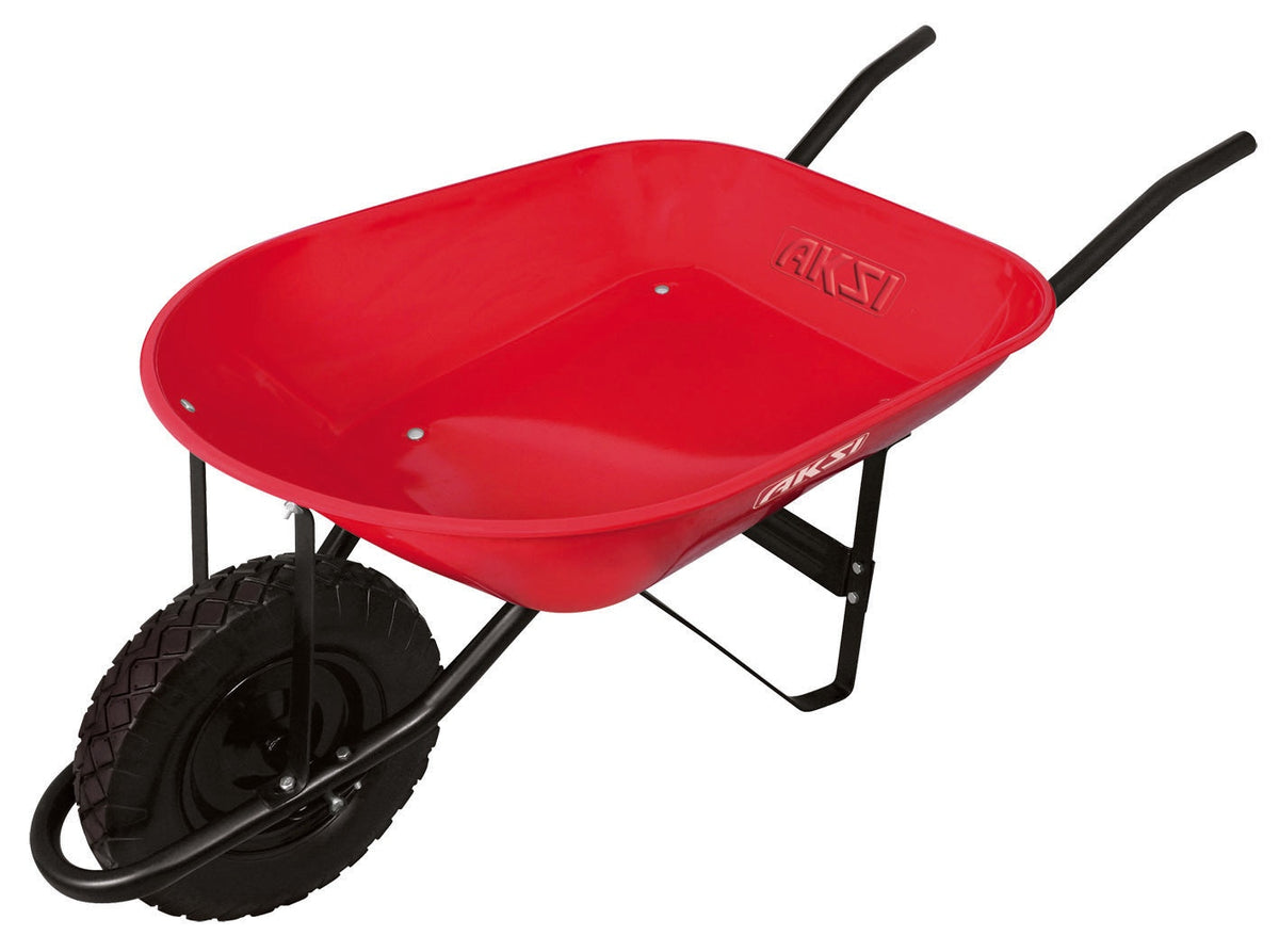 Carretilla de 4.5 ft3 (roja) bastidor metalico AKSI