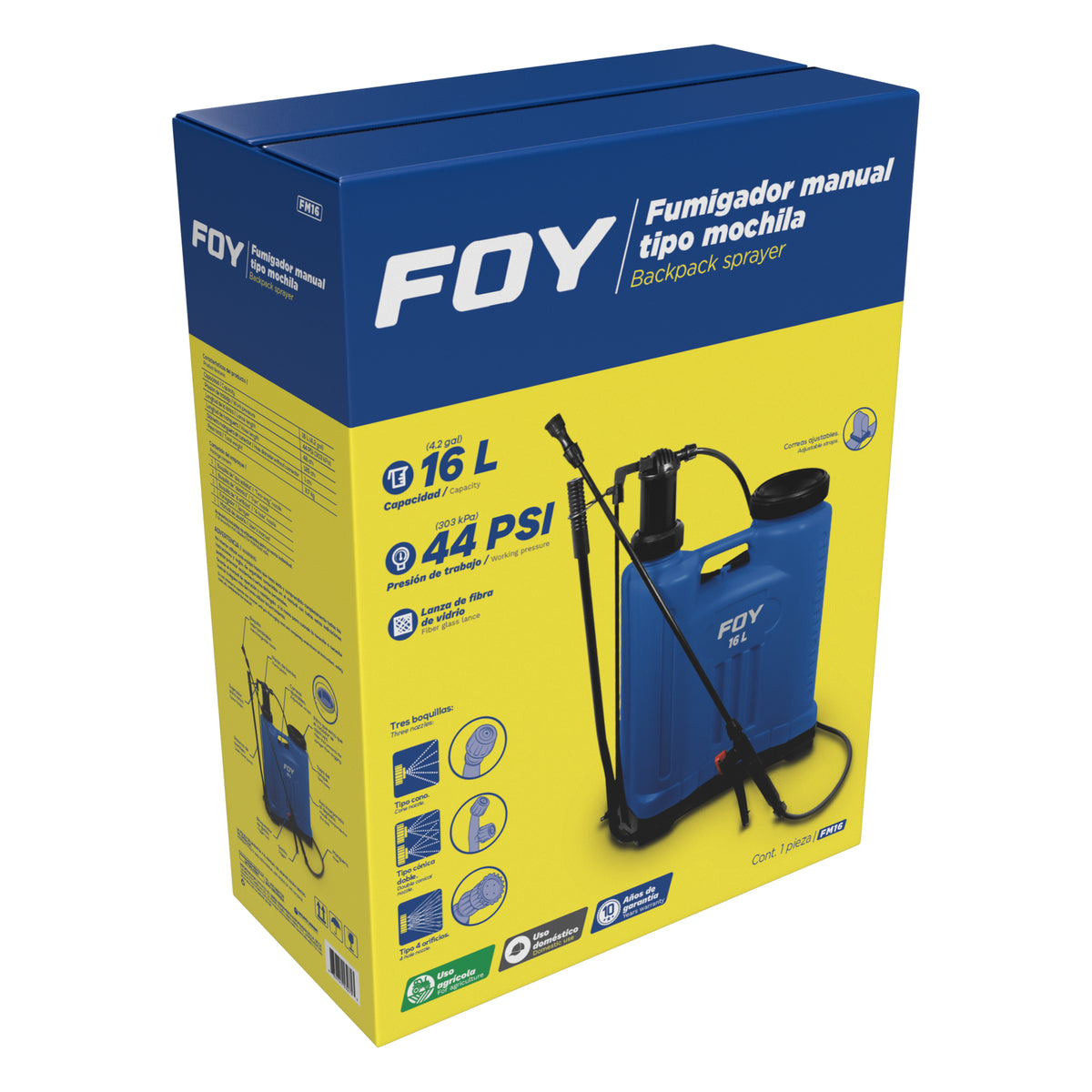 Fumigador tipo mochila 20 Lt Foy