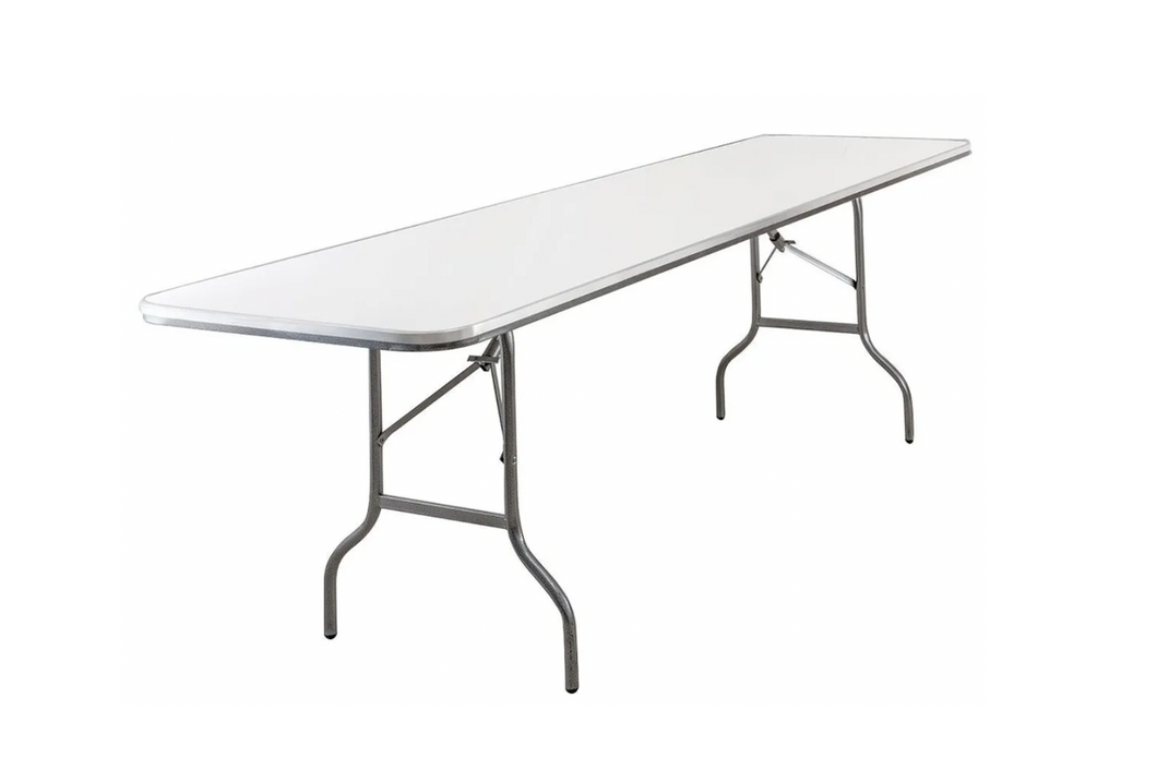 Renta de Mesa Plegable, rectangular y redonda.