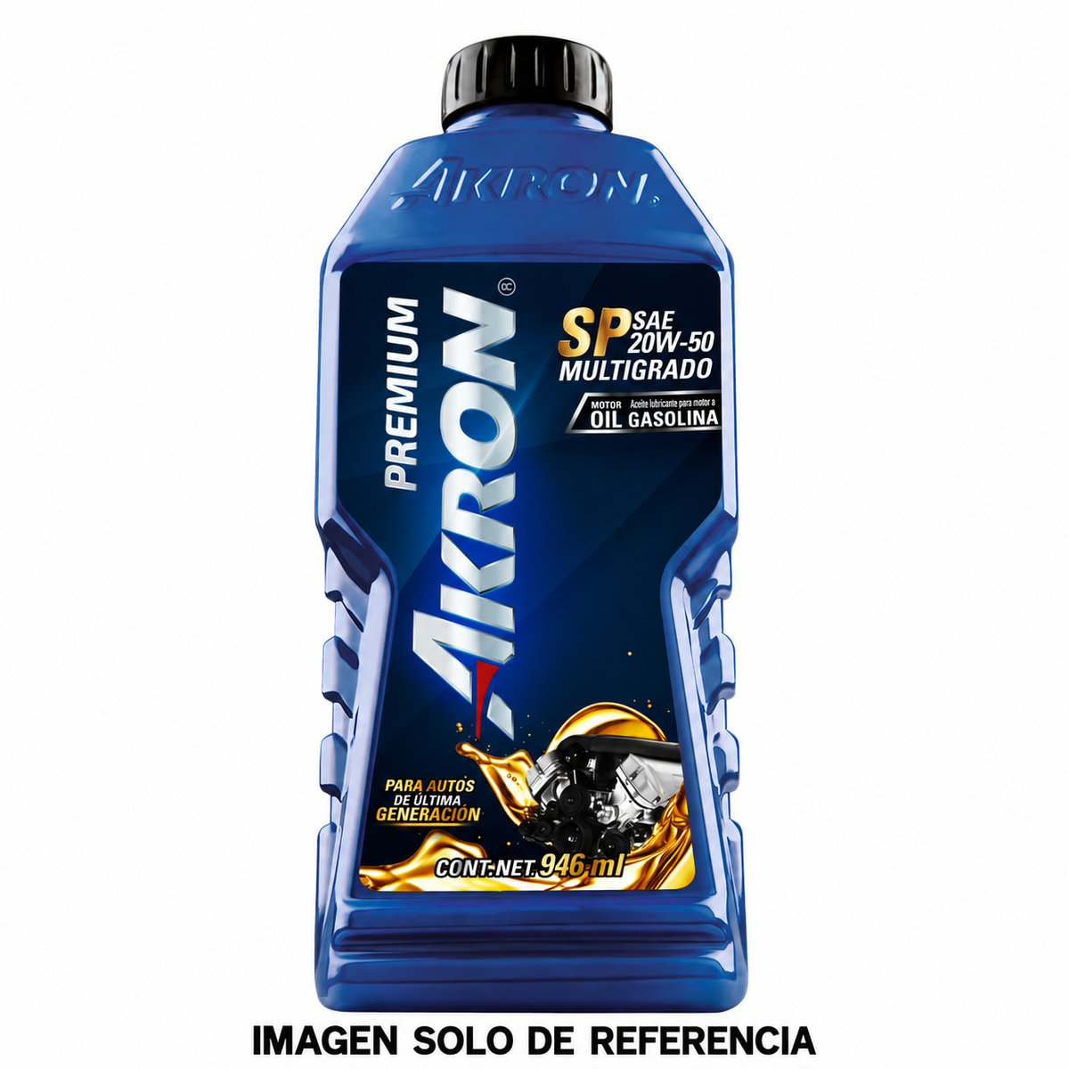 Aceite Akron Premium SAE 20W-50, 946 ml — imagen solo de referencia