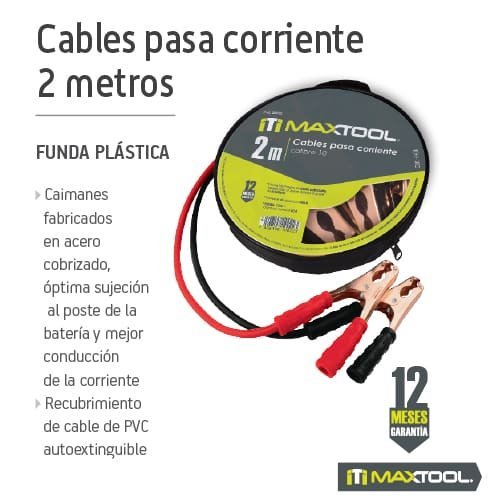 Cable pasacorriente Cal. 10 Maxtool - FERRETERÍA WITZI