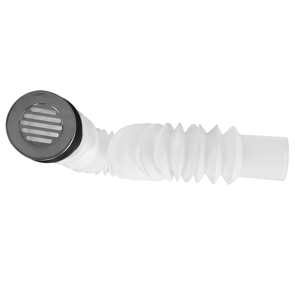 Céspol para lavabo u ovalín Antiolores, tipo "P", rejilla de acero inoxidable, extensión flexible de 55 cm FLEXIMATIC 2236 — modelo 2236 — detalle 1