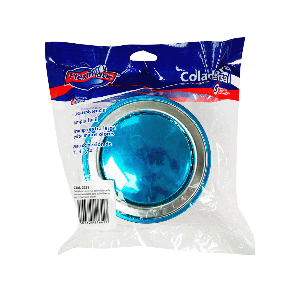 Coladera universal push antiolores FLEXIMATIC 2239 — modelo 2239 — detalle 1