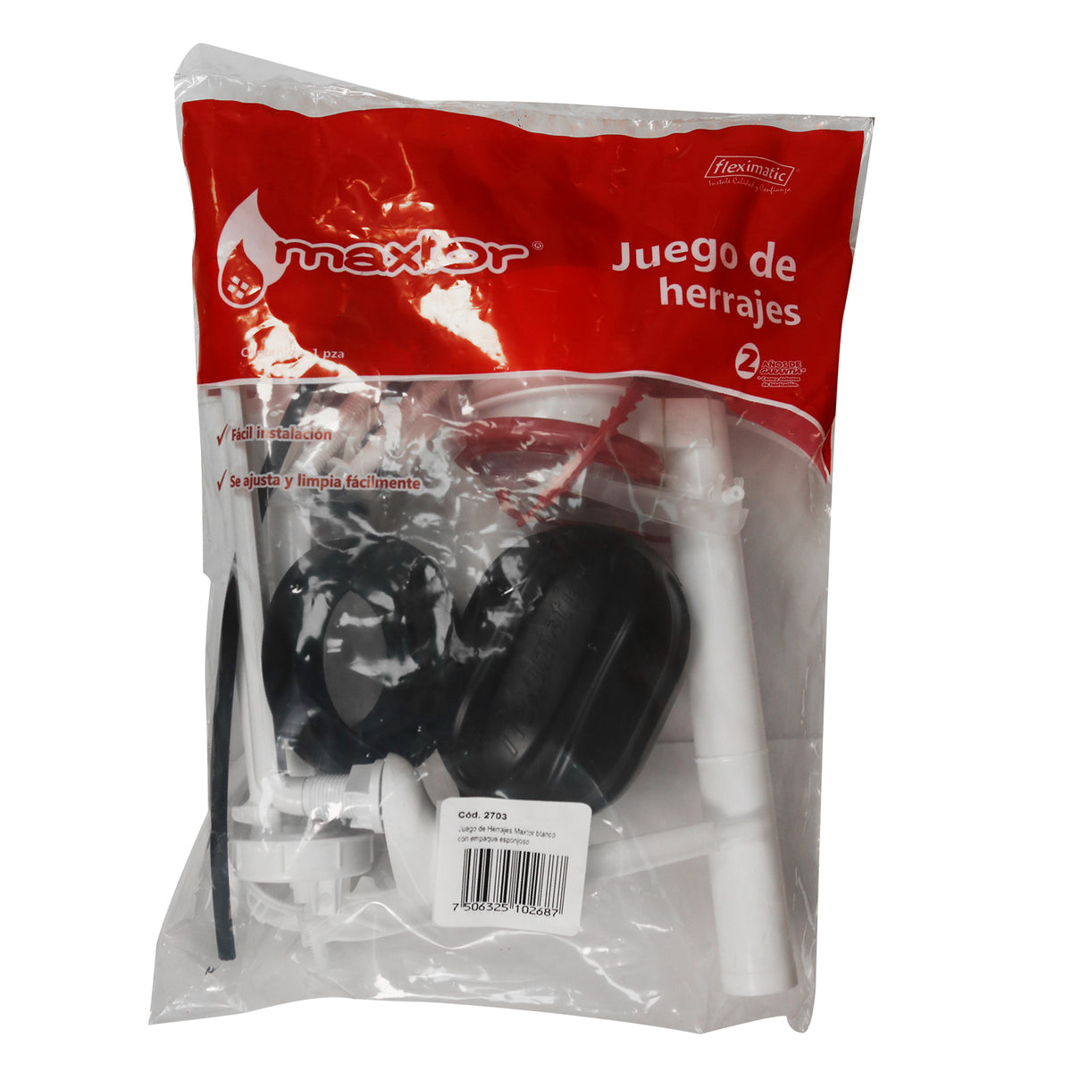 Juego de herrajes Maxtor con empaque para WC FLEXIMATIC 2703 — modelo 2703 — detalle 2