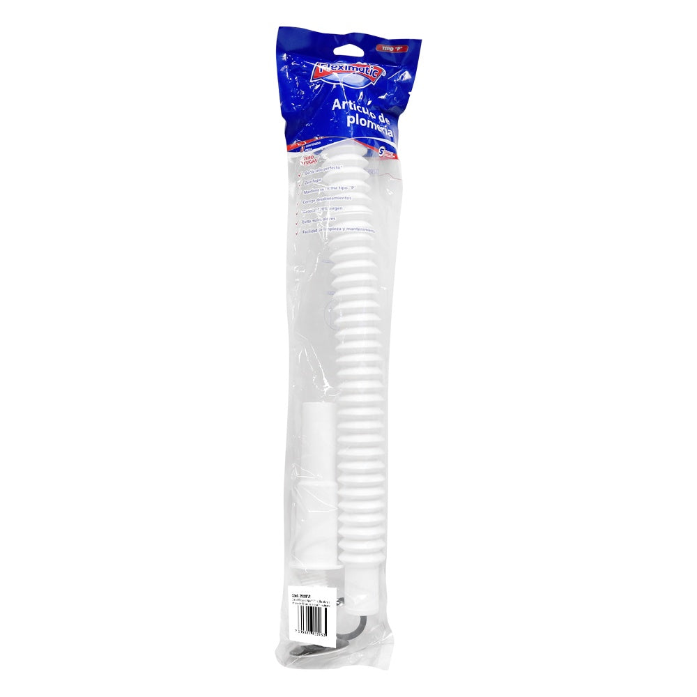 Céspol práctico, rejilla blanca, extensión flexible de 80 cm. Para lavabo FLEXIMATIC 2937M — modelo 2937M