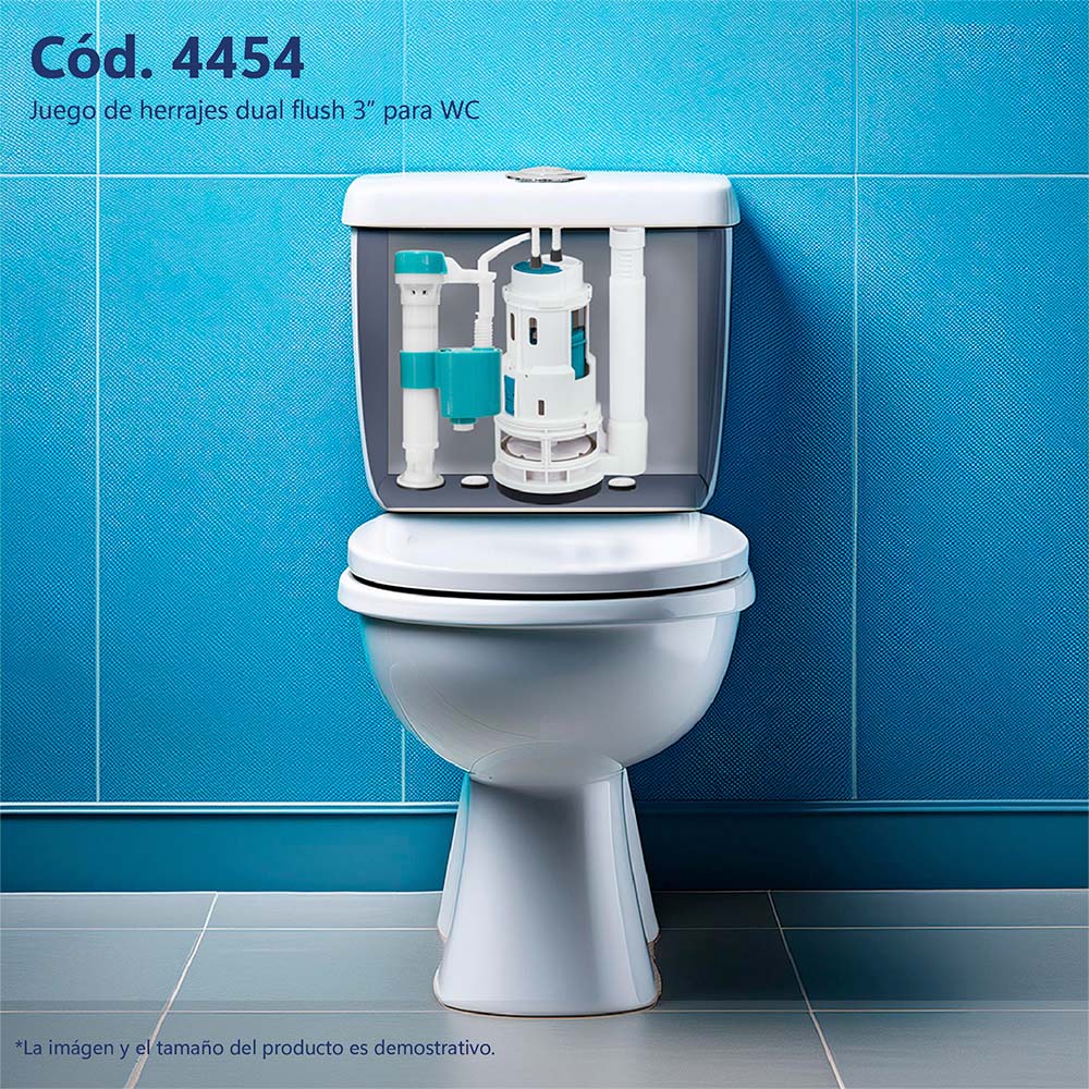 Juego de herrajes dual flush para WC 3 pulgadas FLEXIMATIC 4454 — modelo 4454 — detalle 3