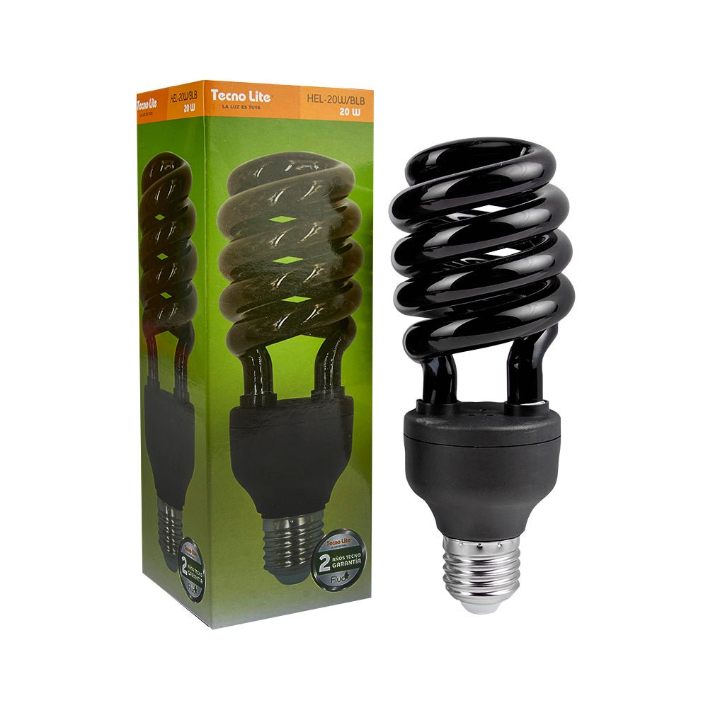 Foco Fluorescente 20 W, Luz Negra UV-A, No Atenuable, Tecnolite - FERRETERÍA WITZI