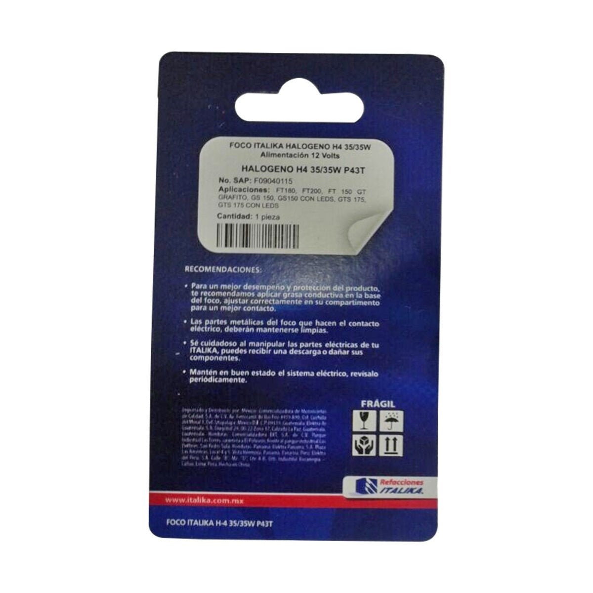 FOCO HALOGENO H4 35/35W (1 PZA) - FERRETERÍA WITZI