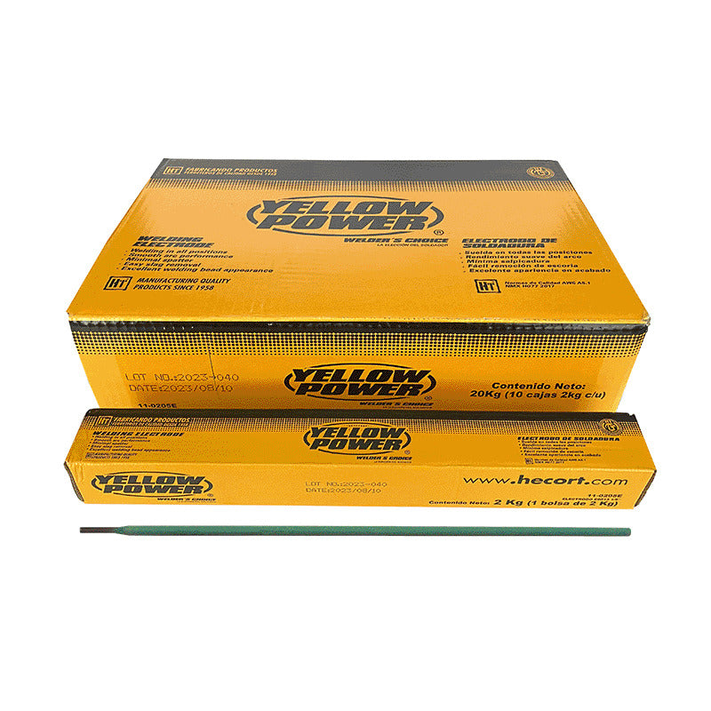 Electrodo para soldar Hecort Yellow Power E6013 3/32 pulgada, venta por kilogramo