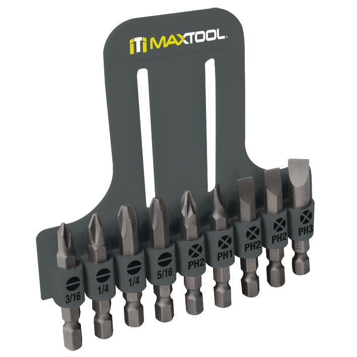 Juego de 9 puntas para desarmador de 2" Maxtool - FERRETERÍA WITZI