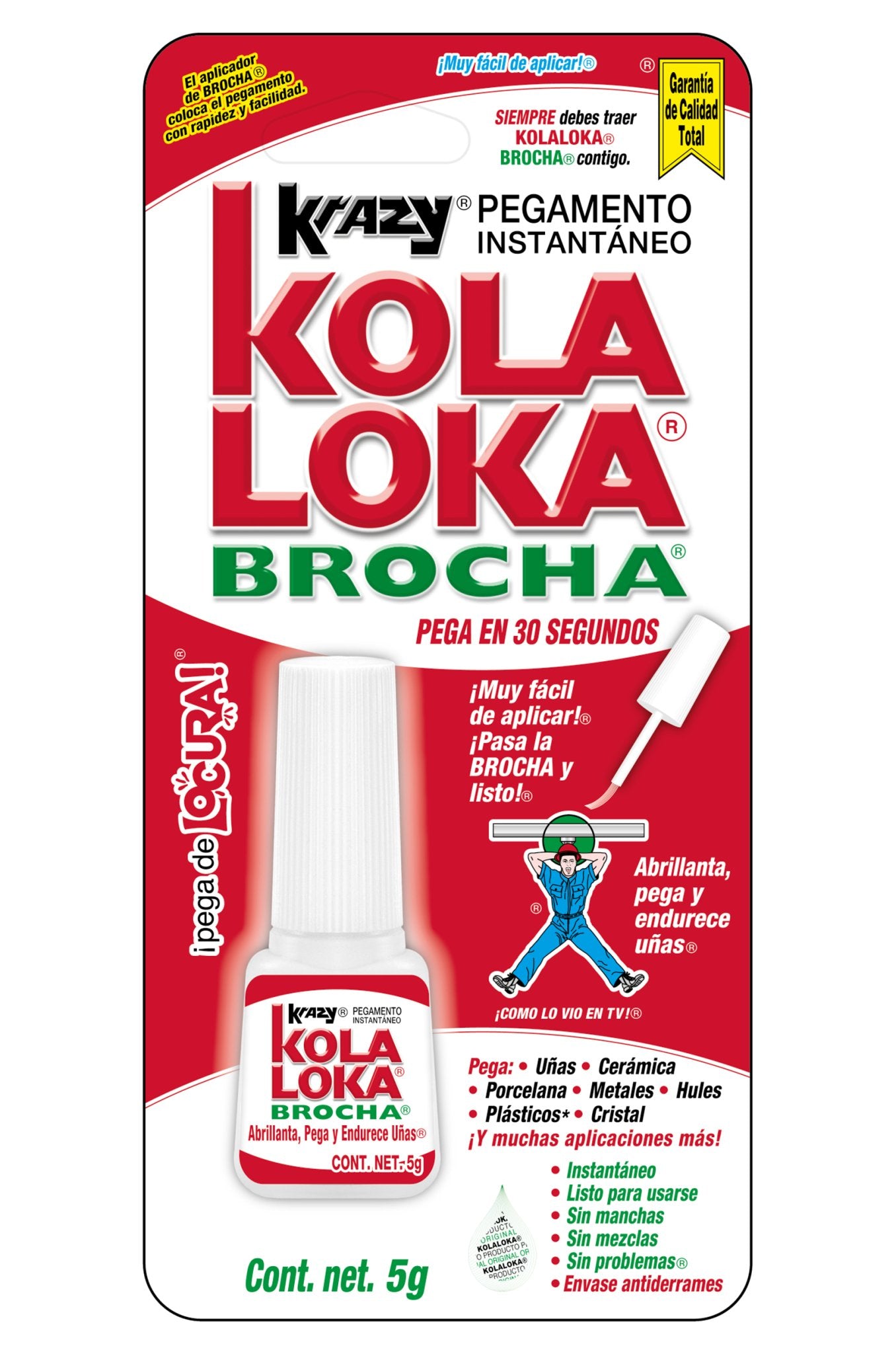 KolaLoka® Brocha 5g, Pegamento instantáneo de cianoacrilato - FERRETERÍA WITZI