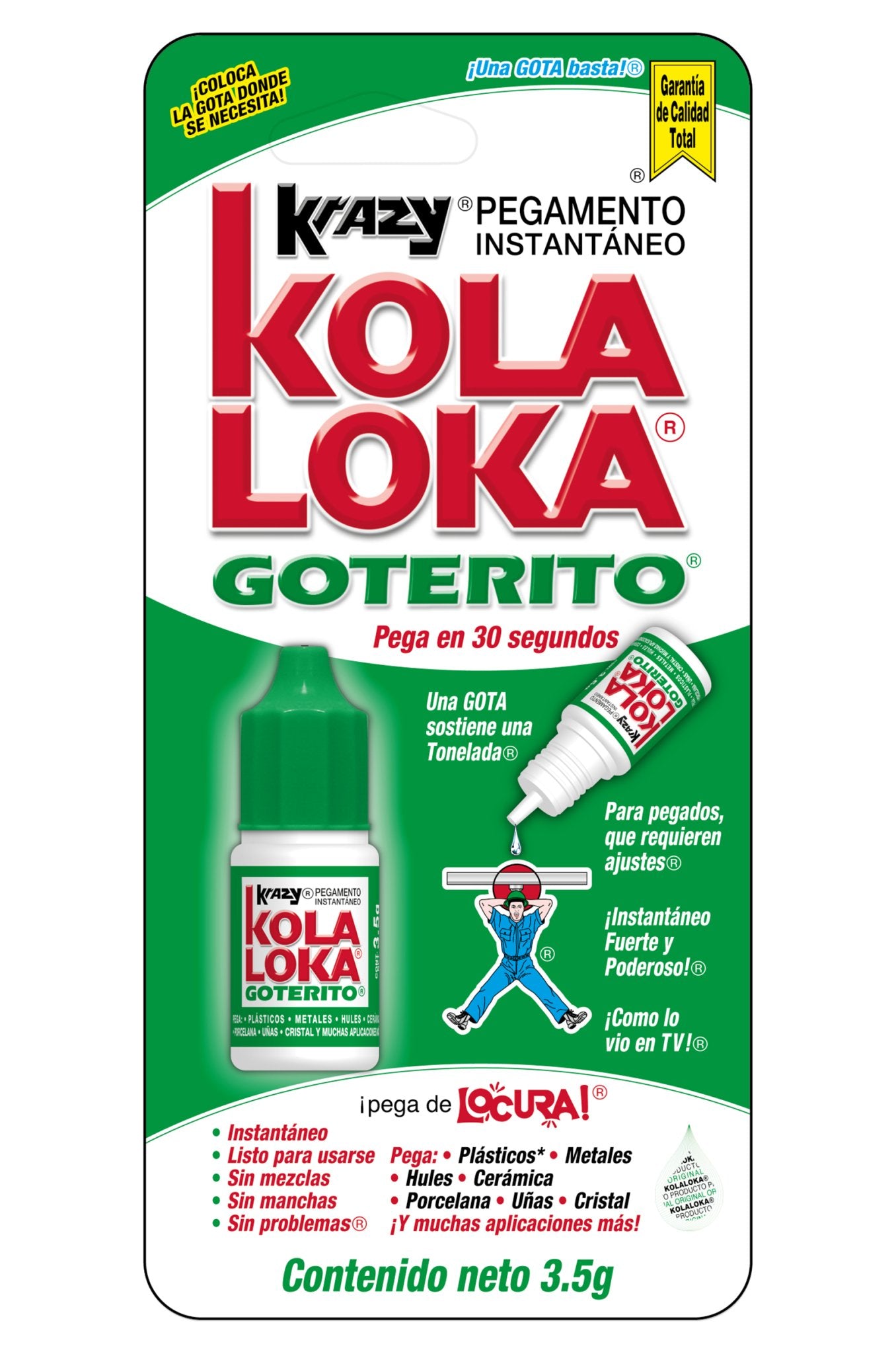 KolaLoka® Goterito 3.5g, Pegamento instantáneo de cianoacrilato - FERRETERÍA WITZI