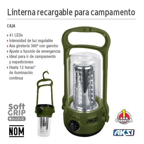 Lampara de campamento de 41 leds (2500 mAh) Aksi - FERRETERÍA WITZI