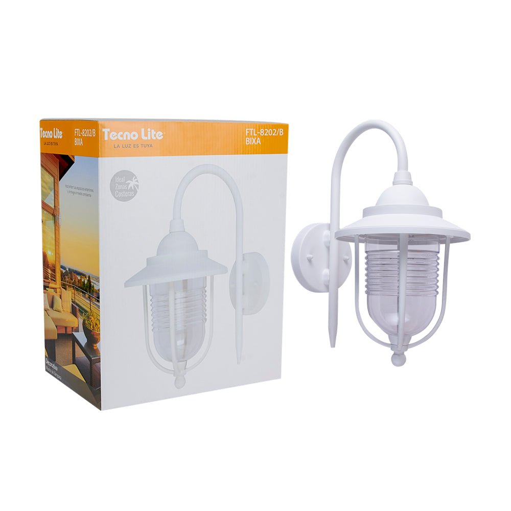 Lámpara de Pared Arbotante Tipo Farol Exterior, Ideal Zona Costera, No incluye foco - FERRETERÍA WITZI