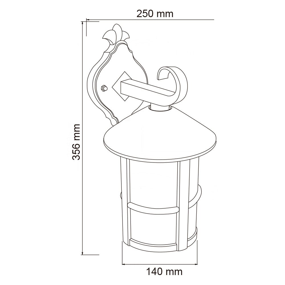 Lámpara de Pared Arbotante Tipo Farol Exterior, Modelo Sarajevo, Tecnolite - FERRETERÍA WITZI