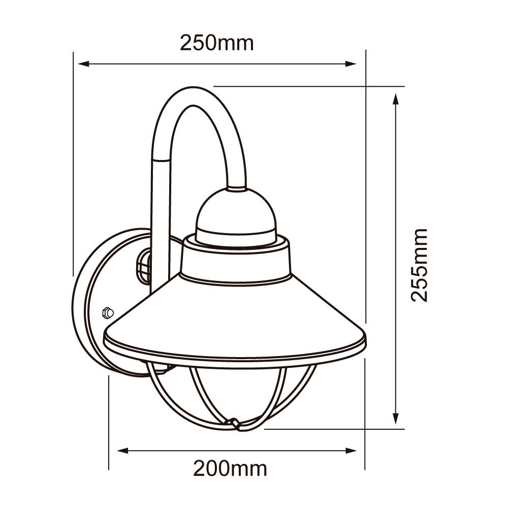 Lámpara de Pared Arbotante Tipo Farol Exterior No incluye foco, Tecnolite - FERRETERÍA WITZI