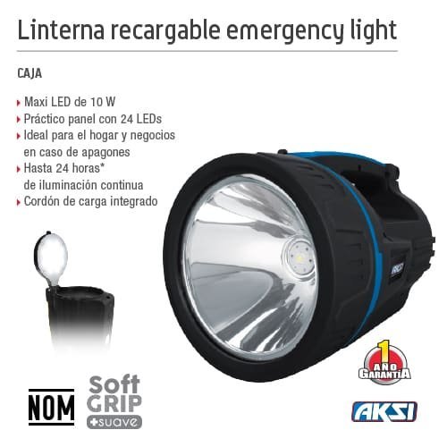 Linterna de busqueda y rescate de 10W con 24 leds para lampara de mesa (3500 mAh) Aksi - FERRETERÍA WITZI