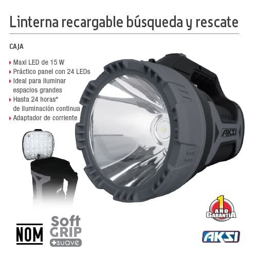 Linterna de busqueda y rescate de 15W con 24 leds para lampara de mesa (7000 mAh) Aksi - FERRETERÍA WITZI