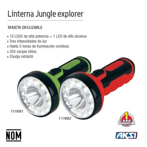 Linterna Jungle Explorer: Led 2W + 12 SMD (800 mAh) Aksi - FERRETERÍA WITZI