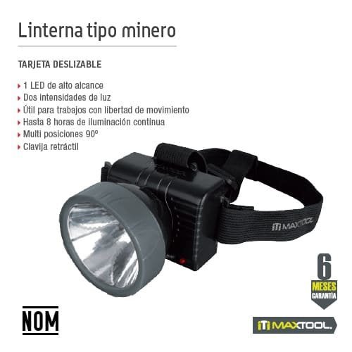 Linterna tipo minero MXiled 0.25W (700 mAh) Maxtool - FERRETERÍA WITZI