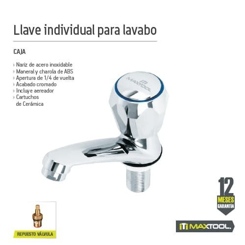 Llave individual para lavabo Maxtool - FERRETERÍA WITZI