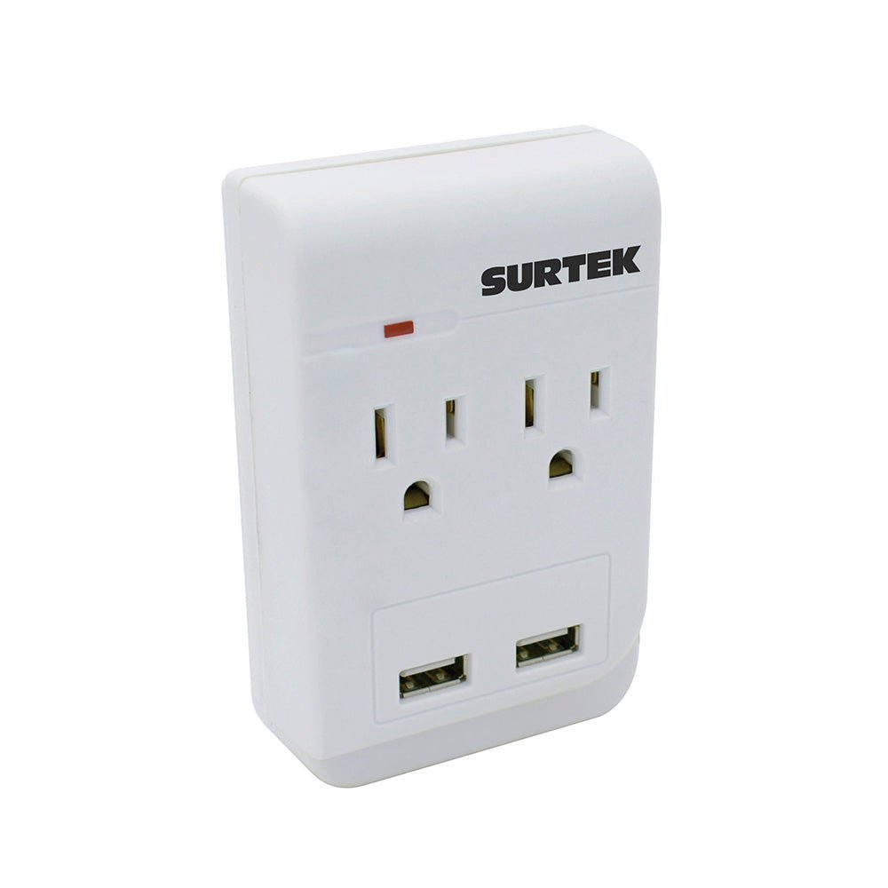 Multicontacto de barra 2 entradas 2 USB Surtek - FERRETERÍA WITZI