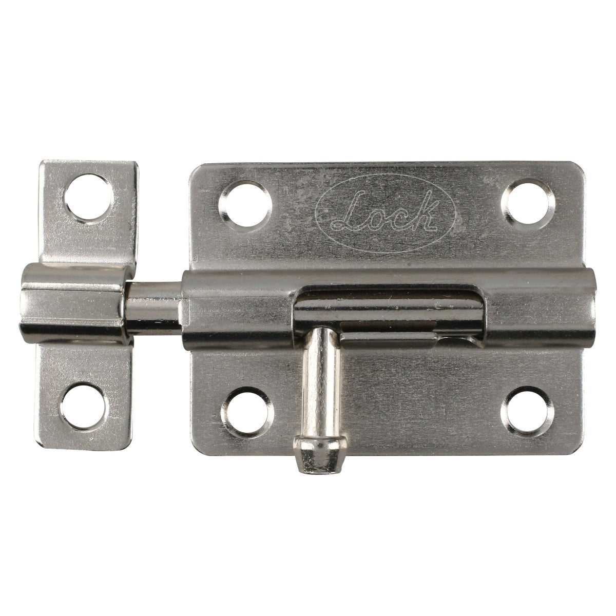 Pasador de sobreponer tipo barril acabado latón brillante, 4 cm Lock - FERRETERÍA WITZI