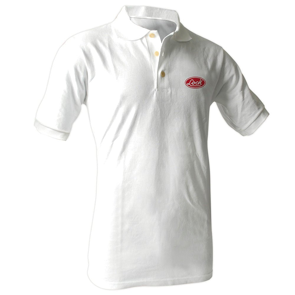 Playera tipo polo para caballero, color blanco talla CH Lock - FERRETERÍA WITZI