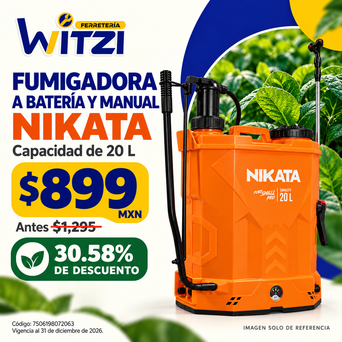 Oferta fumigadora Nikata — imagen solo de referencia