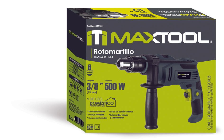 Rotomartillo 500W de 1/2" Maxtool - FERRETERÍA WITZI