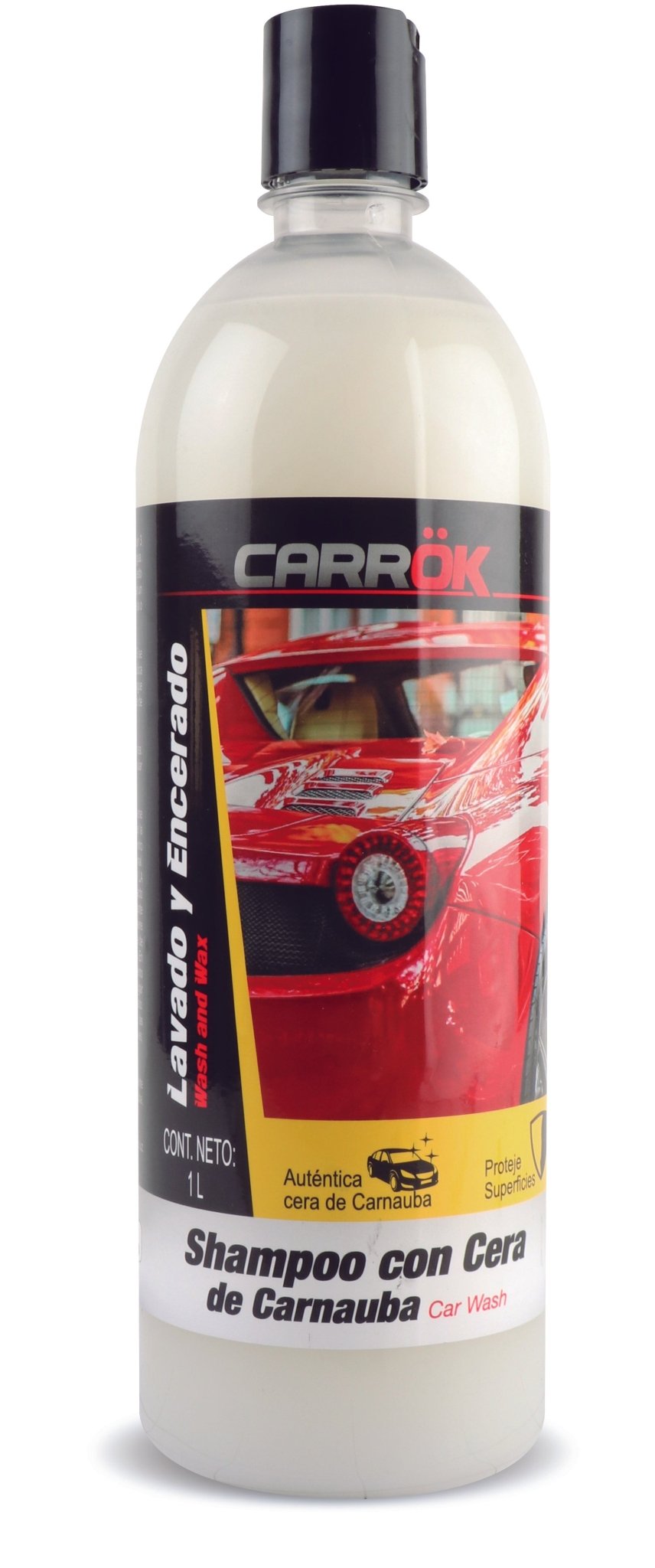 Shampoo CARROK para carros con Cera de Carnauba - 1000ml Aksi - FERRETERÍA WITZI