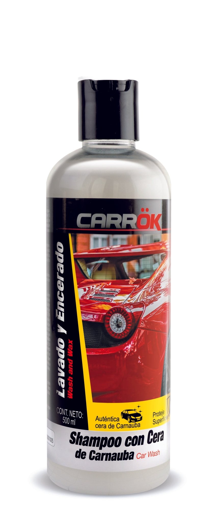 Shampoo CARROK para carros con Cera de Carnauba - 500ml Aksi - FERRETERÍA WITZI