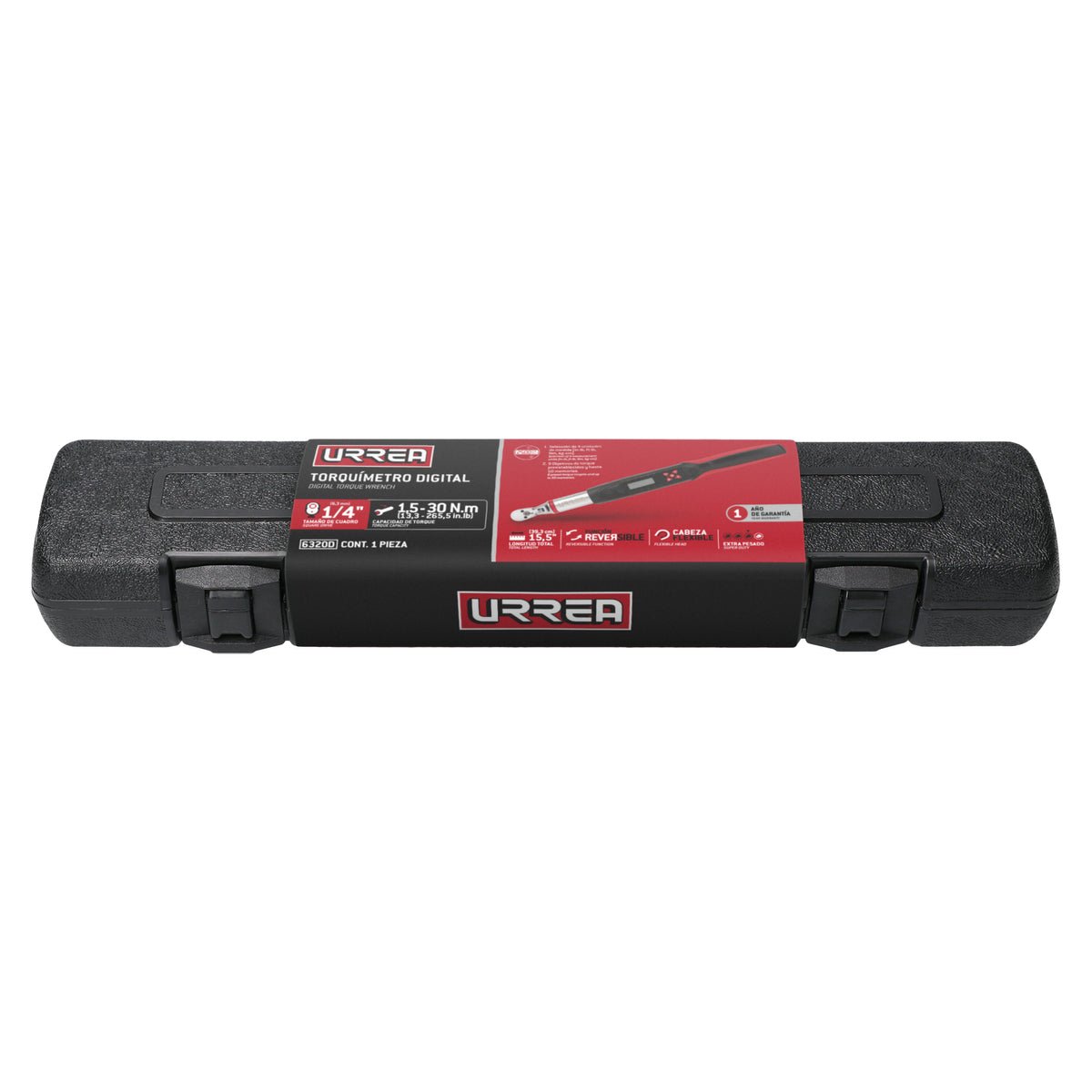 Torquímetro digital cuadro de 3/8", 60 - 1200 in - lb Urrea - FERRETERÍA WITZI