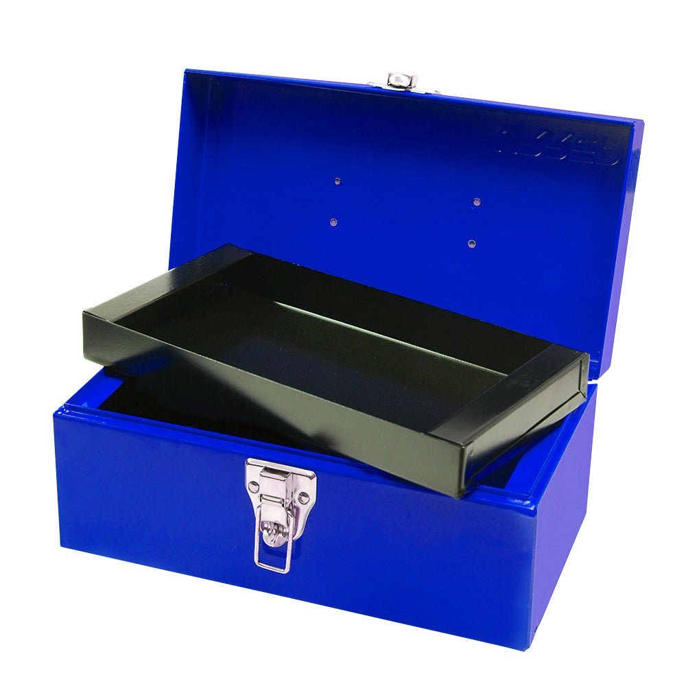 Caja portaherramientas metálica roja 11" x 6" x 5" Urrea. - FERRETERÍA WITZI