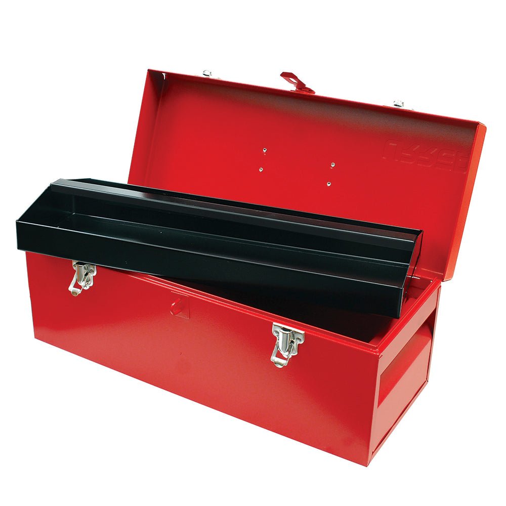 Caja portaherramientas metálica roja 20" x 7" x 7" Urrea. - FERRETERÍA WITZI