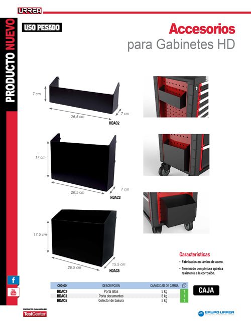 Colector basura para gabinete serie HD Urrea - FERRETERÍA WITZI