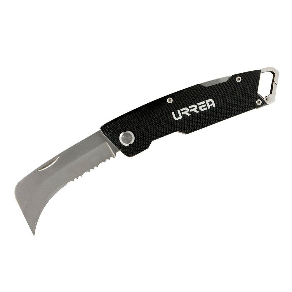 Cuchillo de acero inoxidable con mango acero de 8", para linóleo Urrea - FERRETERÍA WITZI