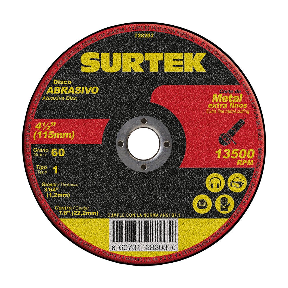 Disco abra 4-1/2"x1.2mm inox Surtek. - FERRETERÍA WITZI