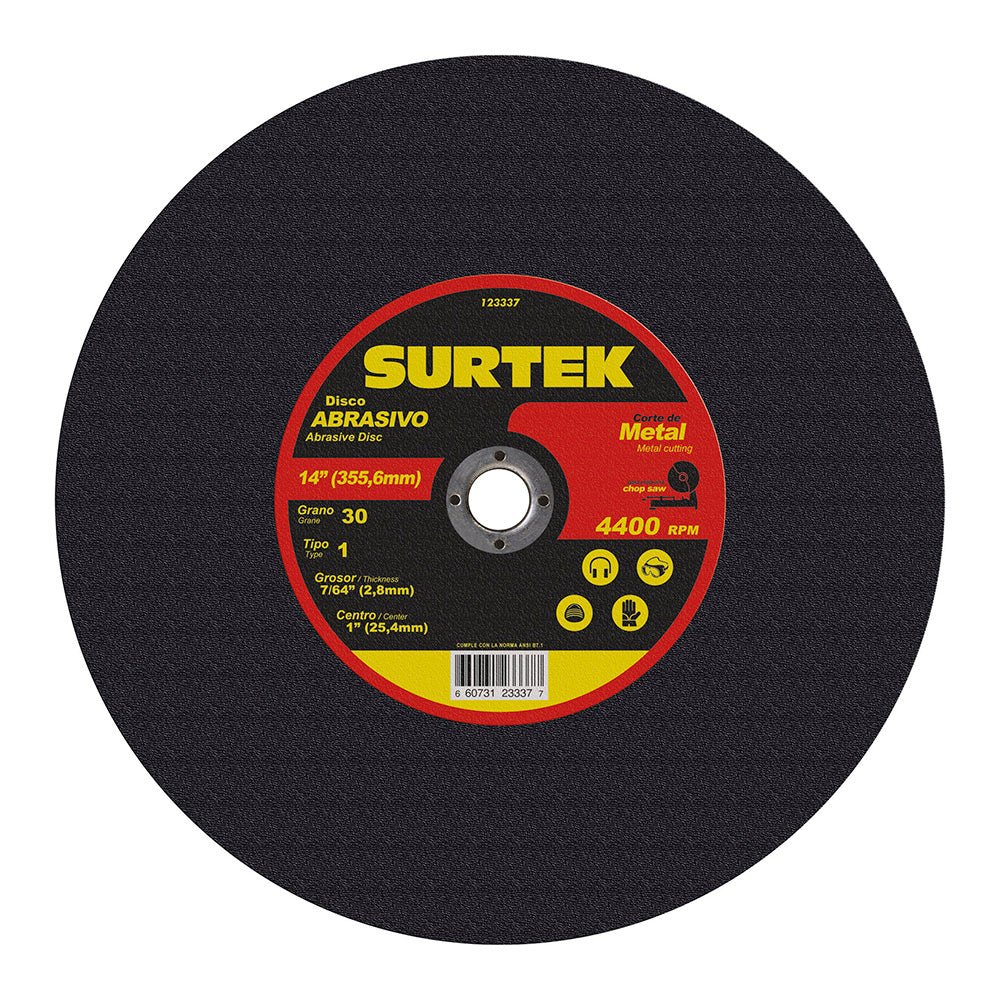 Disco t/1 metal 14x7/64" chop Surtek. - FERRETERÍA WITZI