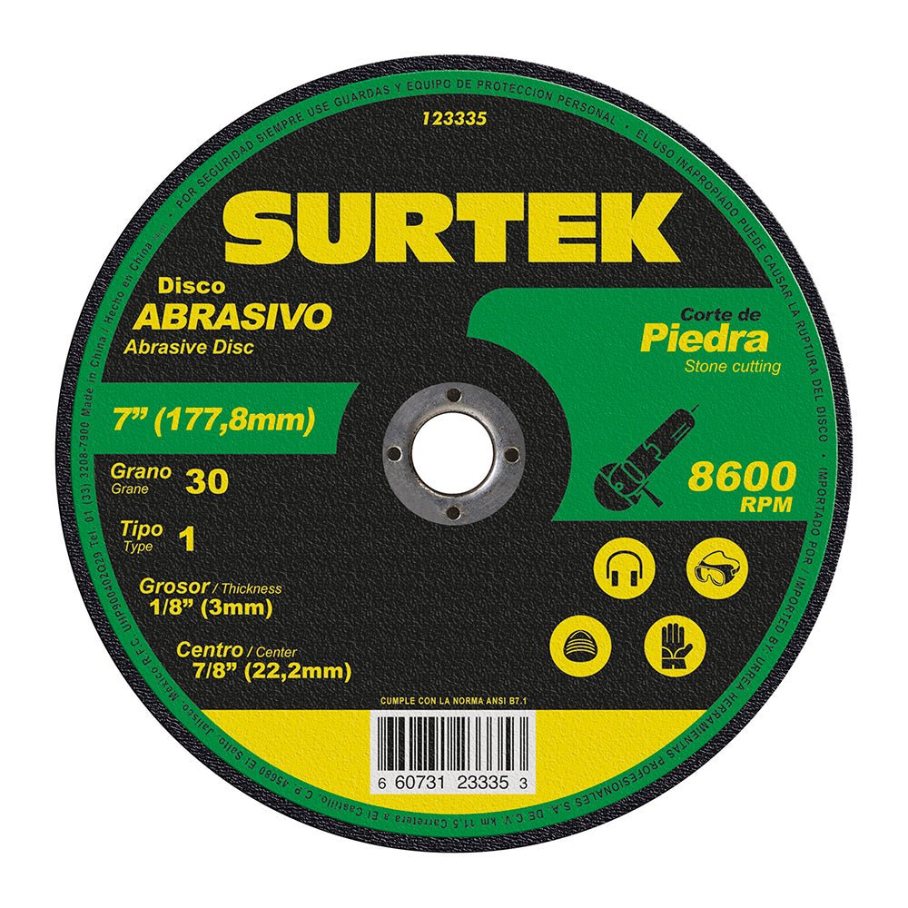 Disco t/1 piedra 7x9/64" Surtek. - FERRETERÍA WITZI