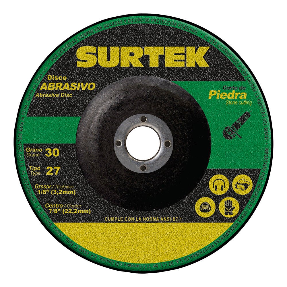 Disco t/27 piedra 4-1/2x1/8" Surtek. - FERRETERÍA WITZI