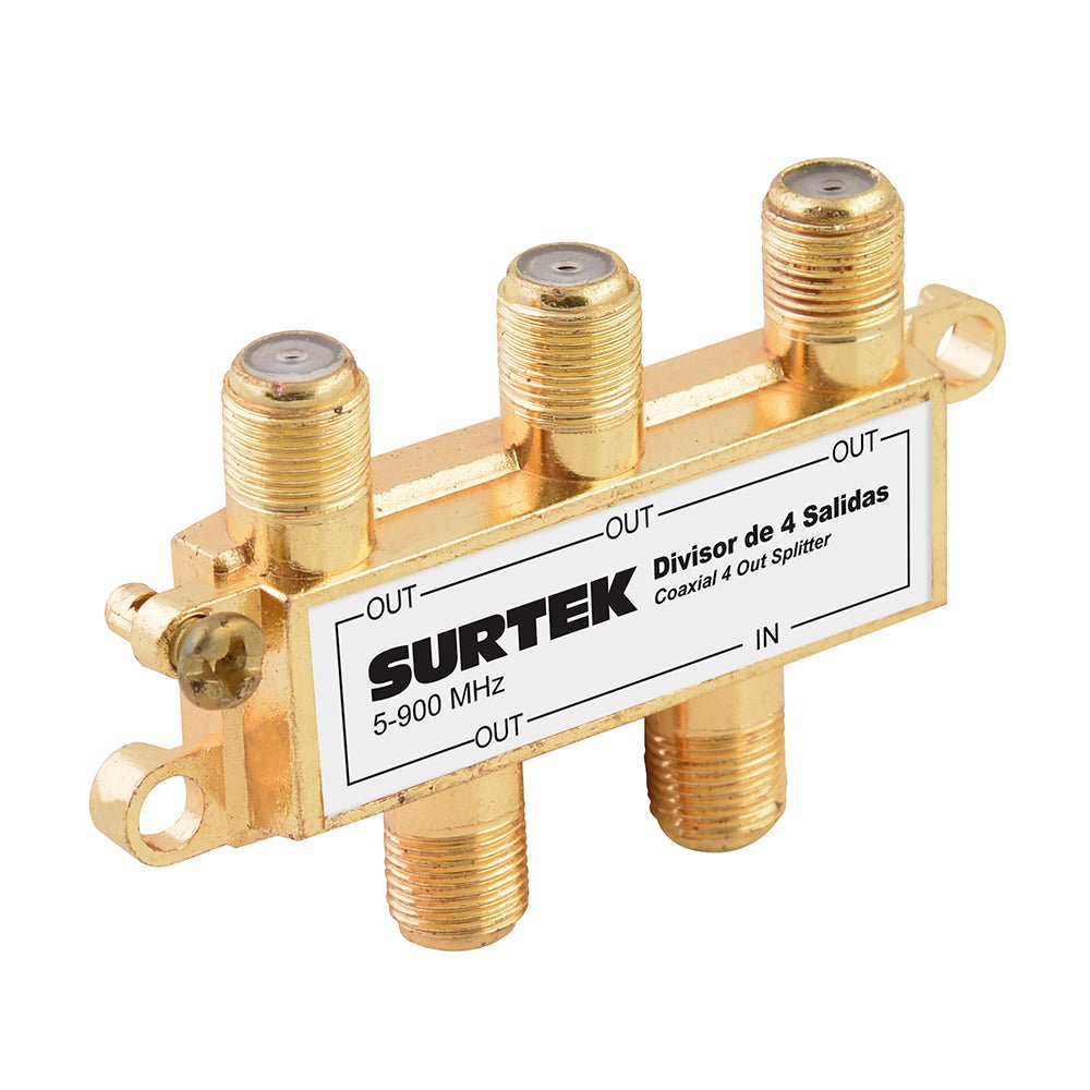 Divisor coaxial , 1 entrada 2 salidas Surtek. - FERRETERÍA WITZI