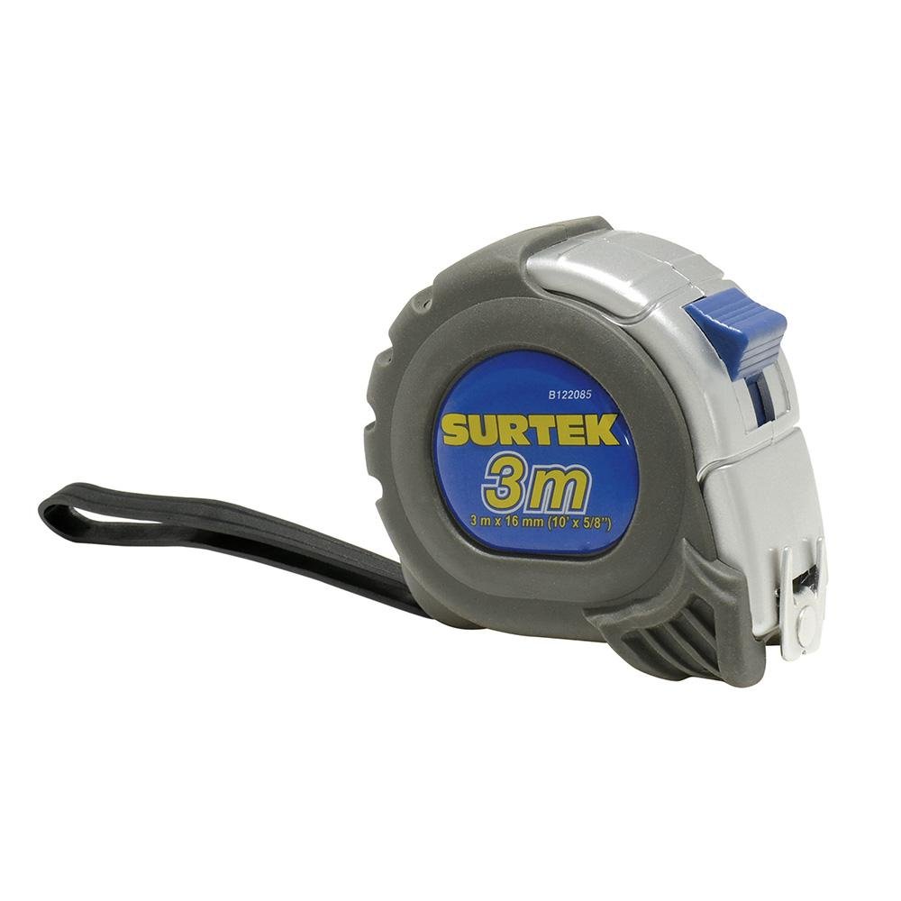 Flexómetro Anti-impacto Silver 3m x 5/8", Surtek - FERRETERÍA WITZI