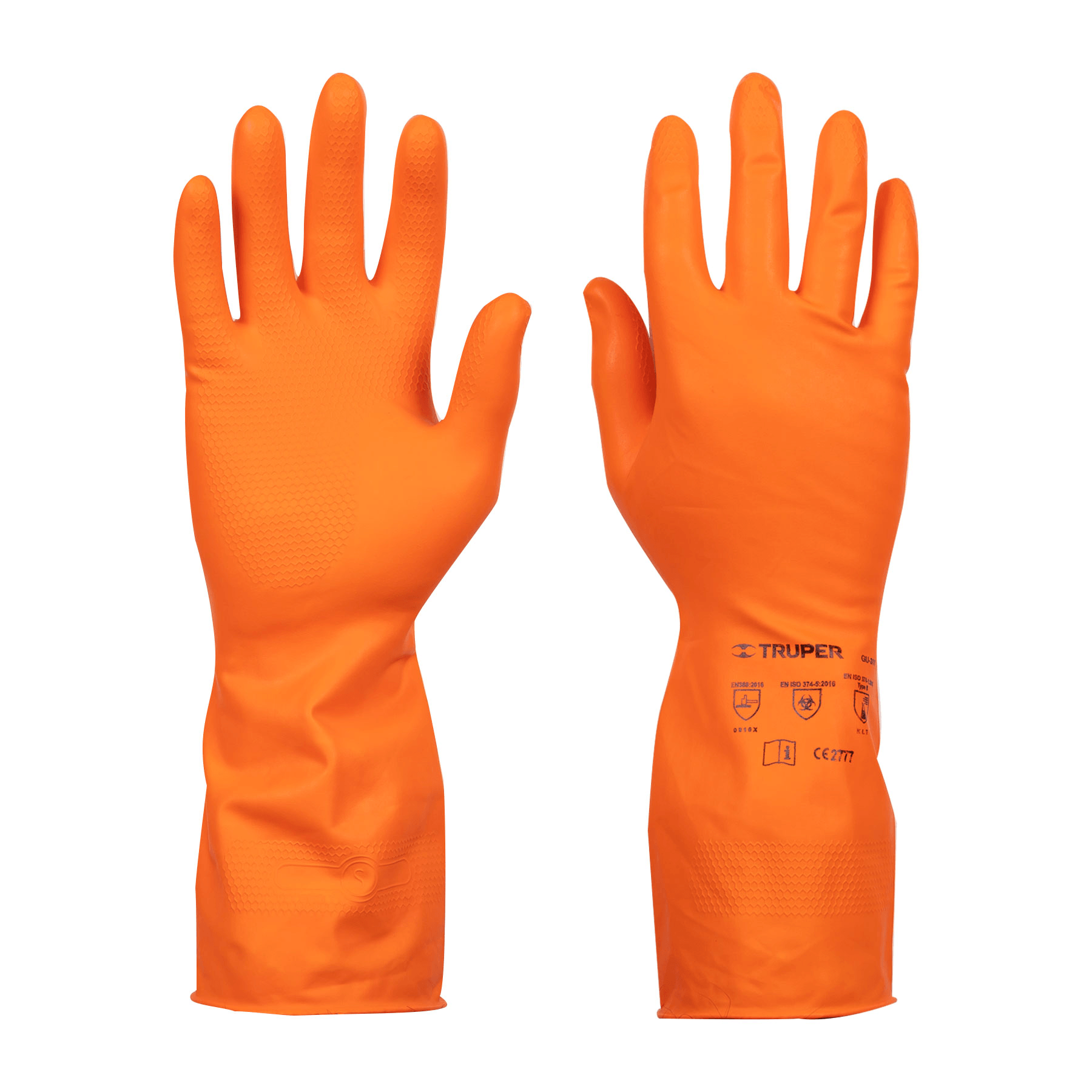 Guantes de látex para limpieza, color naranja - FERRETERÍA WITZI
