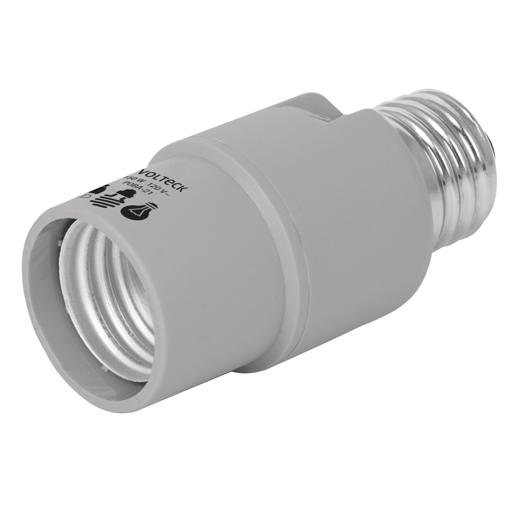 Portalámpara de policarbonato, con sensor de luz