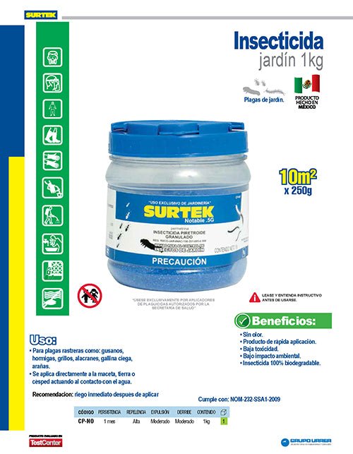 Insecticida para jardín 1 kg Surtek - FERRETERÍA WITZI