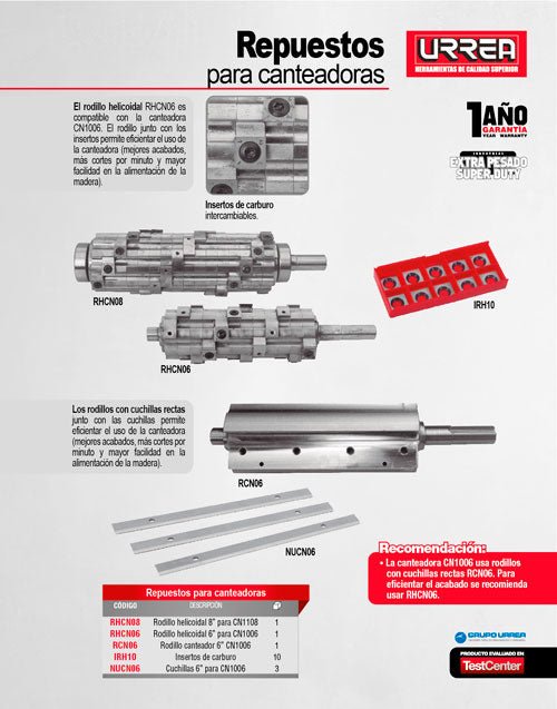 Insertos para rodillo helicoidal, 10 piezas Urrea - FERRETERÍA WITZI