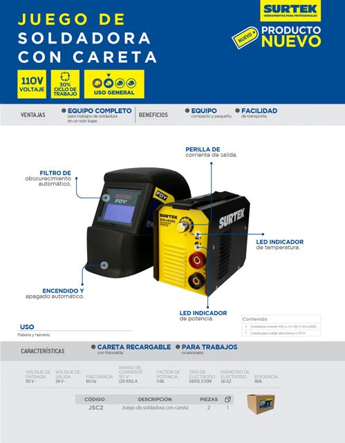 Juego para soldador/herrero Surtek - FERRETERÍA WITZI