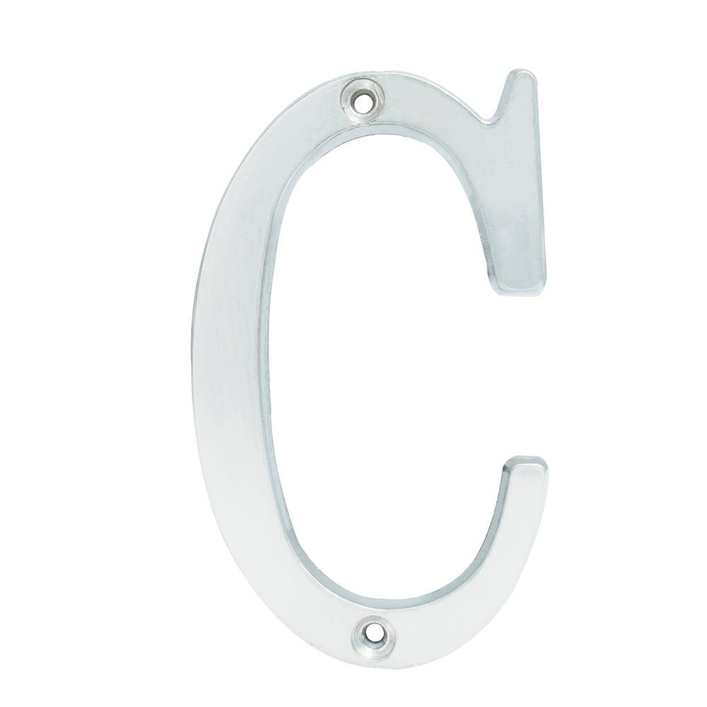 Letra C slim 4" latón brillante Lock - FERRETERÍA WITZI